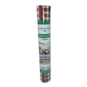 NEW Christmas Paper Crafts Removable Vinyl Sheets Tartan Plaids 6 - 12x12 Sheets